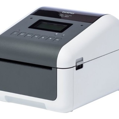 Impressora térmica Brother QL-700 branca e preta com visor digital