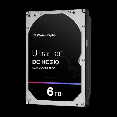Disco rígido Western Digital Ultrastar DC HC310 6TB preto e prata