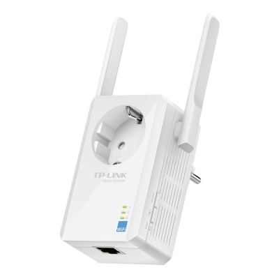 Extensor Wi-Fi branco com antenas e tomadas integradas