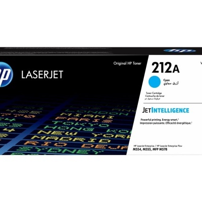 Embalagem de toner HP LaserJet 212A ciano