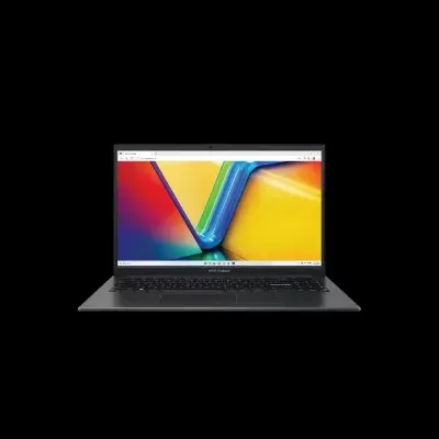 Computador portátil com ecrã colorido vibrante e teclado preto