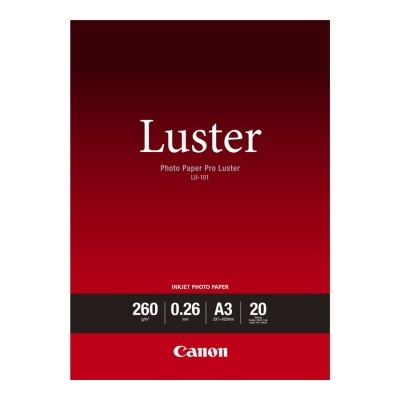 Embalagem de papel fotográfico Canon Luster A3