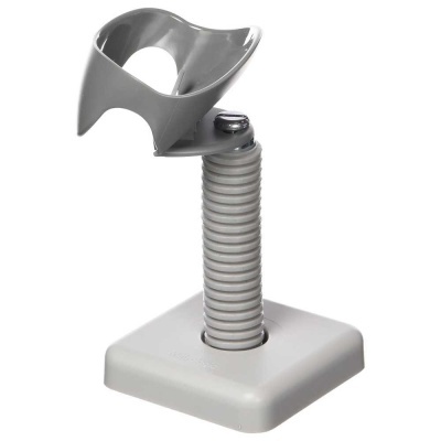 Suporte ajustável para bastão ou bengala cinzento com base quadrada