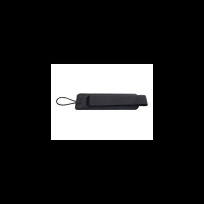 Clipe de fivelas preto com alça em fundo branco