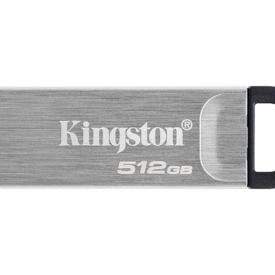 Pen USB Kingston 512GB prateado e preto