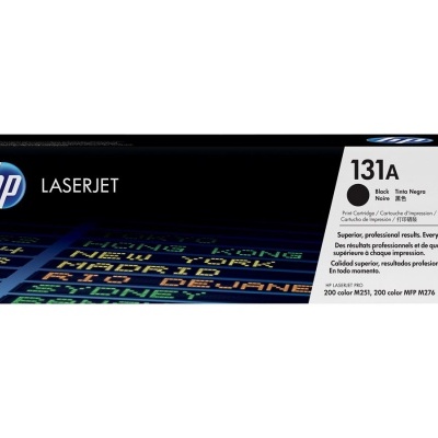 Embalagem de cartucho de toner HP LaserJet 131A preto