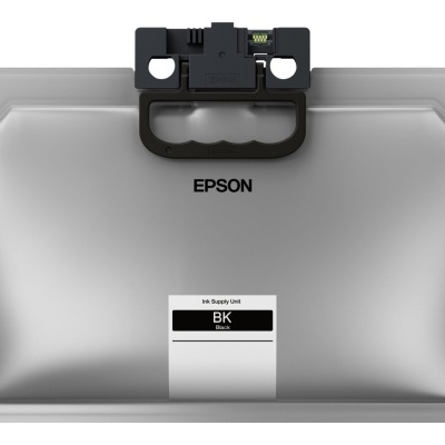 Recipiente para tinta preta Epson com etiqueta e logótipo