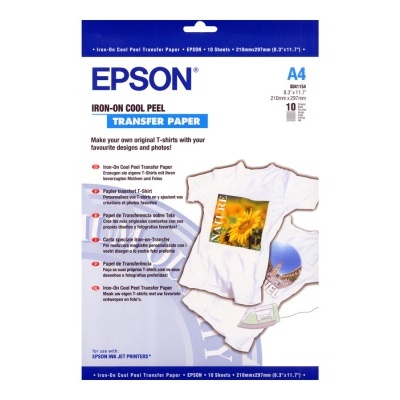 Embalagem de papel de transferência Epson A4 para ferro a quente com 10 folhas