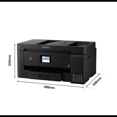 Impressora Epson preta com ecrã digital central