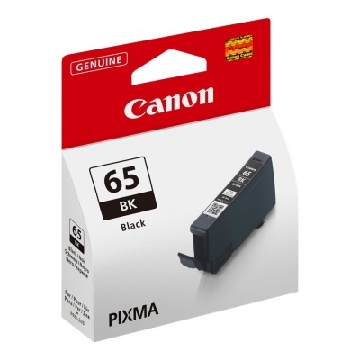 Cartucho tinta Canon 65 BK preto em embalagem PIXMA