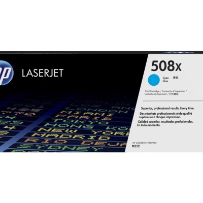 Embalagem de tinteiro HP LaserJet 508X ciano