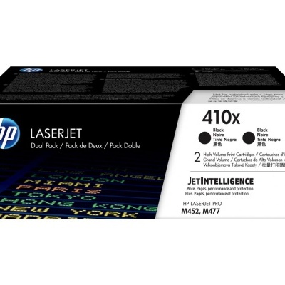 Caixa de toner HP LaserJet 410X preto pack duplo