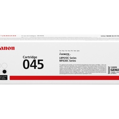 Embalagem branca e vermelha de cartucho Canon Cartridge 045 para impressoras