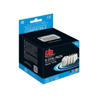 Embalagem de cartucho de tinta compatível Epson T27XL com quatro unidades
