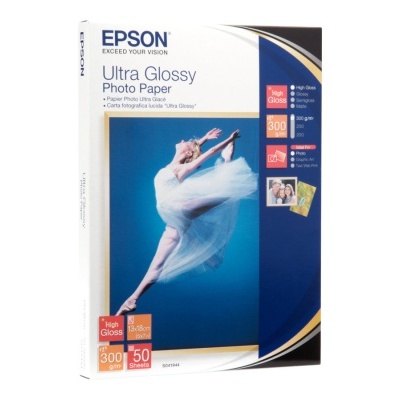 Pacote de papel fotográfico Epson Ultra Glossy com imagem de bailarino