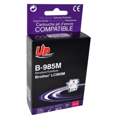 Cartucho de tinta compatível UPrint B-985M para Brother LC985M preto e roxo
