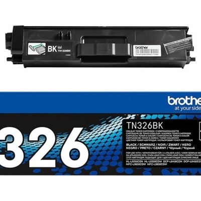 Toner preto Brother TN326BK com embalagem azul e preta