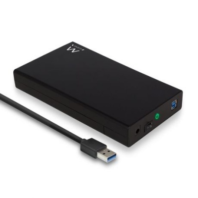 Disco externo portátil preto com cabo USB 3.0