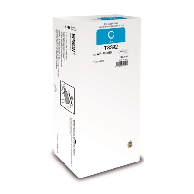 Embalagem branca de tinta para impressora Epson modelo T8392 cor azul