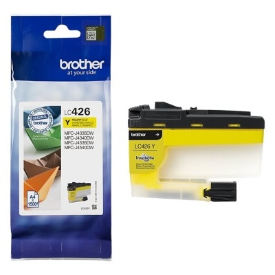 Cartucho tinta Brother LC426Y amarelo com embalagem azul