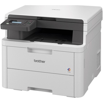 Impressora multifunções Brother branca com painel e display