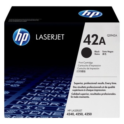 Caixa de cartucho de impressão HP LaserJet 42A preto Q5942A