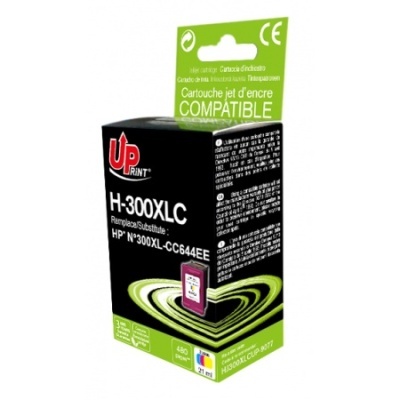 Embalagem cartucho tinta imprimora UP Print H-300XLC preta verde