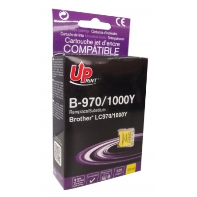 Cartucho de tinta preto e roxo, embalagem UP RINT para Brother LC970/1000Y