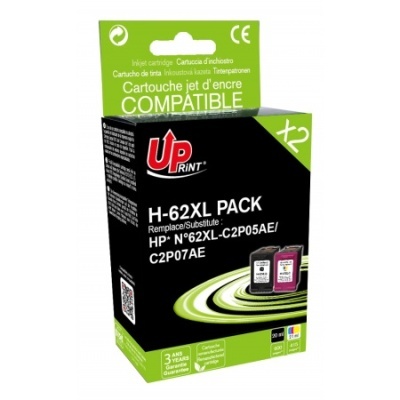 Caixa de cartuchos de tinta Up Print H-62XL PACK preto e magenta
