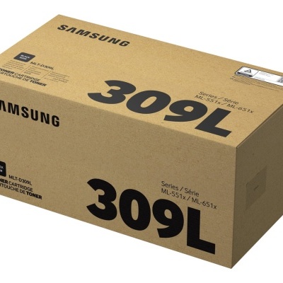 Caixa de carton castanha Samsung com número 309L para cartucho de toner