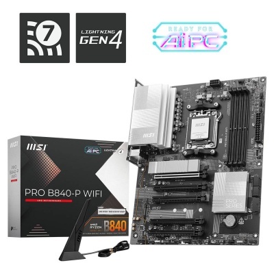 Placa mãe MSI PRO B840-P WIFI com caixa e acessórios