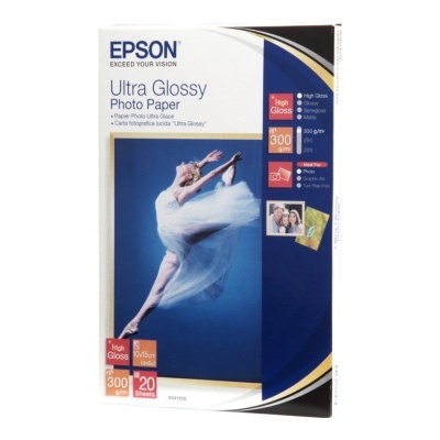 Pacote de papel fotográfico Epson Ultra Glossy A4 300 g/m² 20 folhas