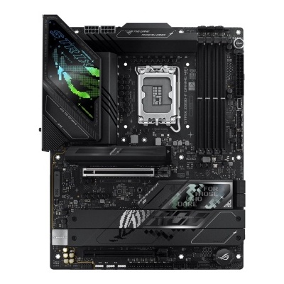 Placa-mãe ASUS ROG STRIX Z690-E GAMING WIFI, preta, com dissipadores e texto visível