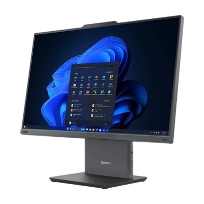 Monitor Lenovo cinza escuro com ecrã Windows