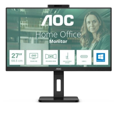 Monitor AOC 27 polegadas com funcionalidades e suporte