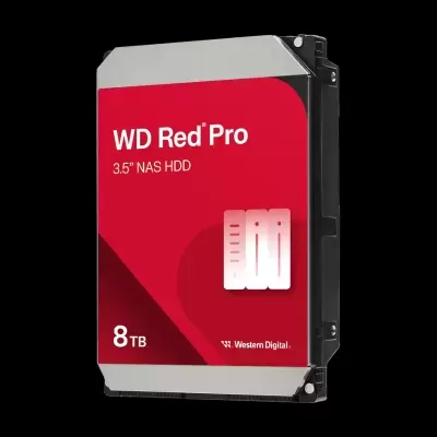 Disco rígido WD Red Pro 8TB em caixa vermelha e preta