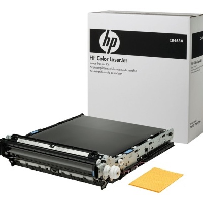 Toner HP Color LaserJet CB463A com embalagem e papel amarelo