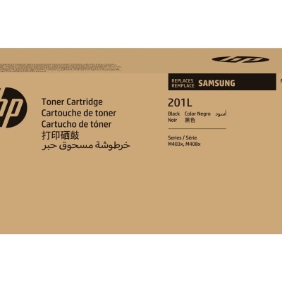 Caixa de cartucho de toner HP preto modelo 201L para impressoras Samsung