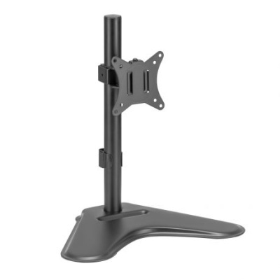 Suporte metálico preto para monitor com base triangular