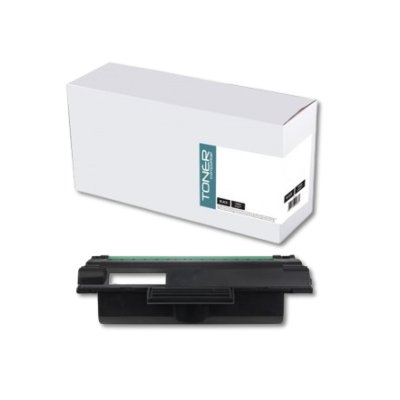 Toner preto de impressora com caixa branca simples e texto TONER