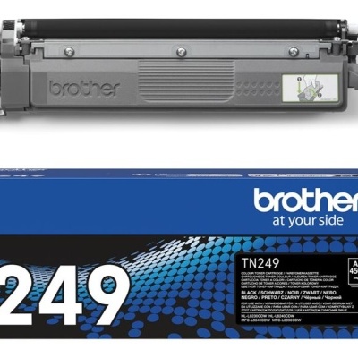 Toner Brother TN-249 preto com embalagem azul e preta