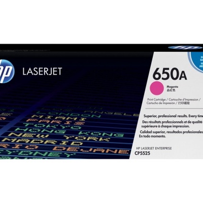 Embalagem de toner HP LaserJet 650A magenta CE273A