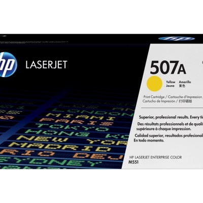 Caixa de toner HP LaserJet 507A amarelo para impressora