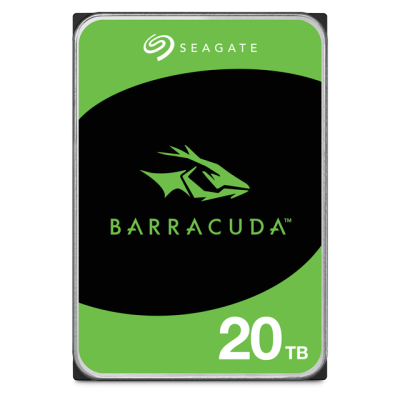 Disco rígido Seagate Barracuda verde e preto 20 TB