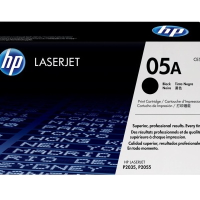 Embalagem de cartucho de impressão HP LaserJet 05A preto