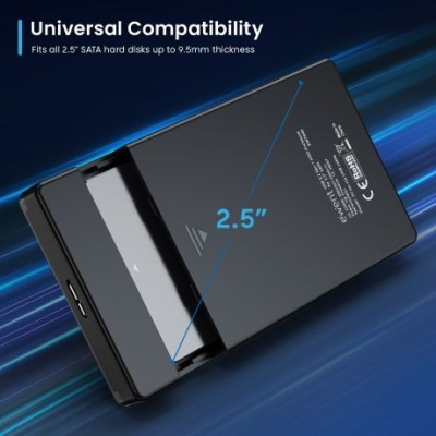 Componente eletrônico preto 2.5