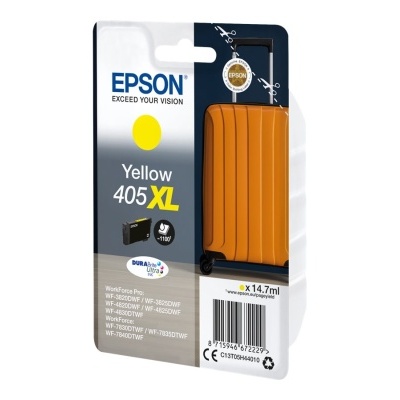 Cartucho de tinta amarelo Epson 405 XL em embalagem