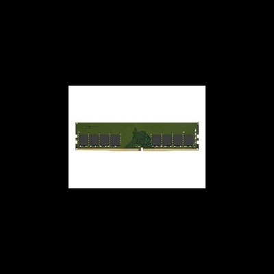 Módulo de memória RAM verde com chips pretos e contactos dourados