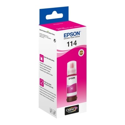 Embalagem de tinta Epson 114 cor magenta para impressora