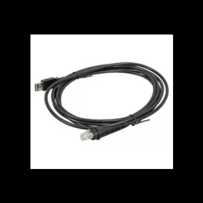 Cabo USB preto com conector USB e RJ45